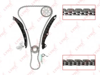 10 549 р. Комплект цепи ГРМ VW AUDI SKODA (1.4 TSI) (2 цепи+башмак натяж+успокоит+2 натяж+2 звезды) LYNX LYNX tk0158  с доставкой в г. Майкоп. Увеличить фотографию 1