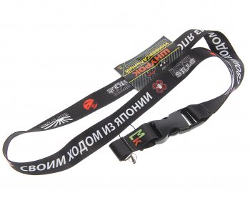 190 р. Шнурок на шею с карабином Своим ходом тканевый, черный MASHINOKOM MASHINOKOM ttk 077  с доставкой в г. Майкоп. Увеличить фотографию 1