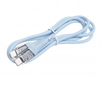 499 р. Кабель iPhone (5-)-USB Type C 1.2м HOCO HOCO u111 blue HOCO u111 blue  с доставкой в г. Майкоп. Увеличить фотографию 1