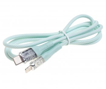 499 р. Кабель iPhone (5-)-USB Type C 1.2м HOCO HOCO u111 green  с доставкой в г. Майкоп. Увеличить фотографию 1