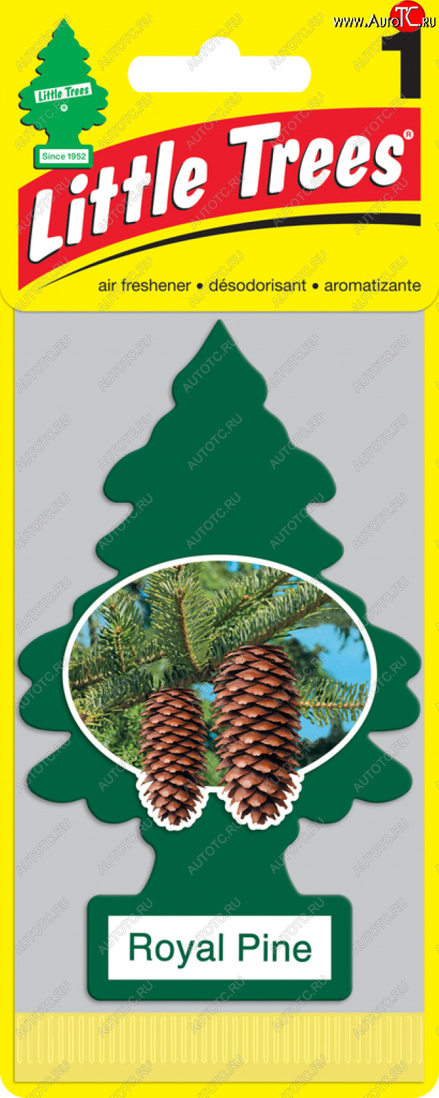159 р. Ароматизатор подвесной пластина (сосна королевская) Елочка CAR FRESHNER CAR FRESHNER u1p-10101-russ  с доставкой в г. Майкоп