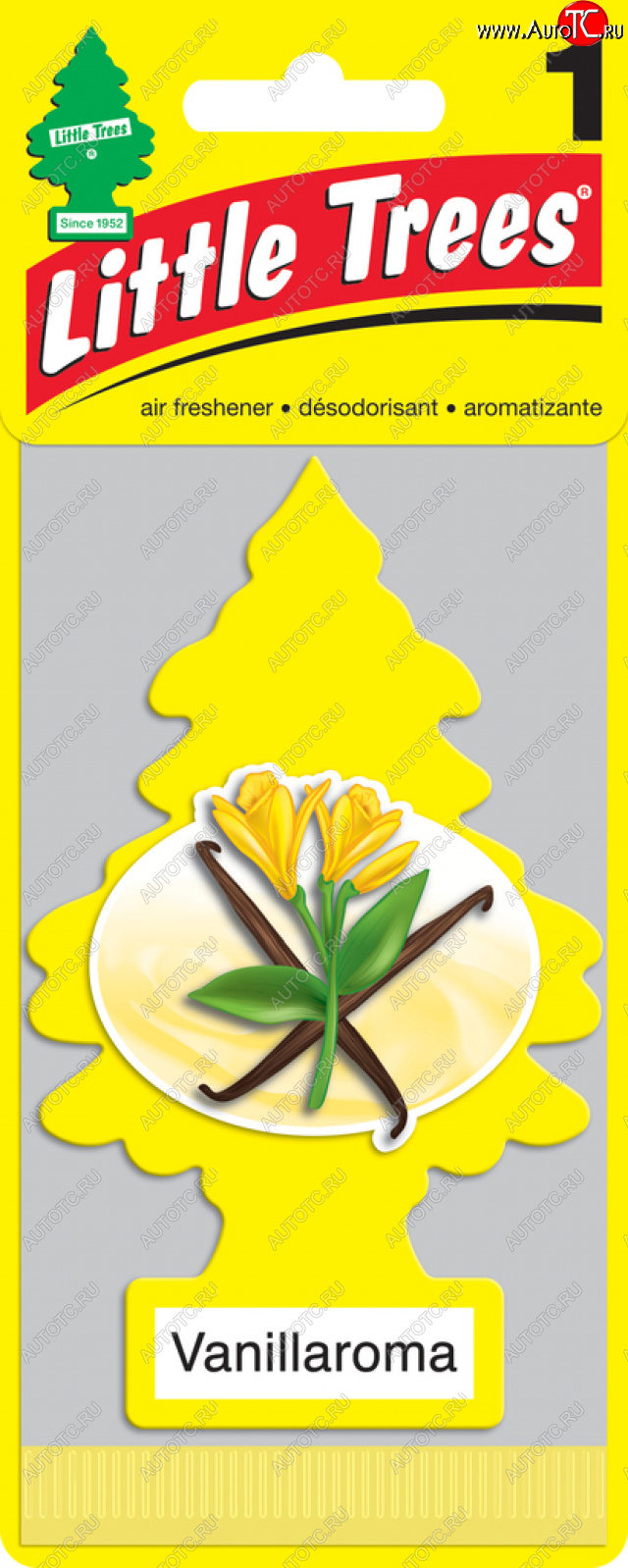 141 р. Ароматизатор подвесной пластина (ваниль) Елочка CAR FRESHNER CAR FRESHNER u1p-10105-russ  с доставкой в г. Майкоп