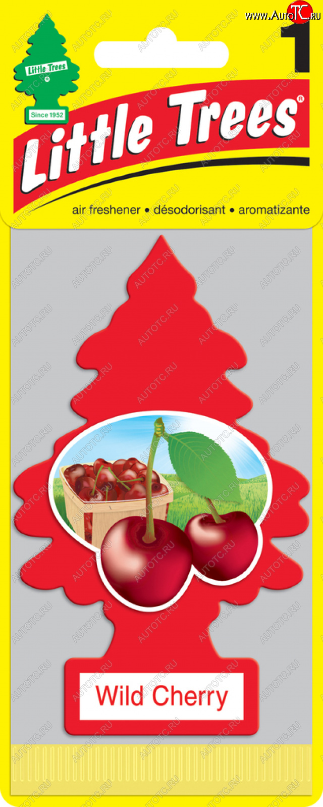159 р. Ароматизатор подвесной пластина (вишня) Елочка CAR FRESHNER CAR FRESHNER u1p-10311-russ  с доставкой в г. Майкоп