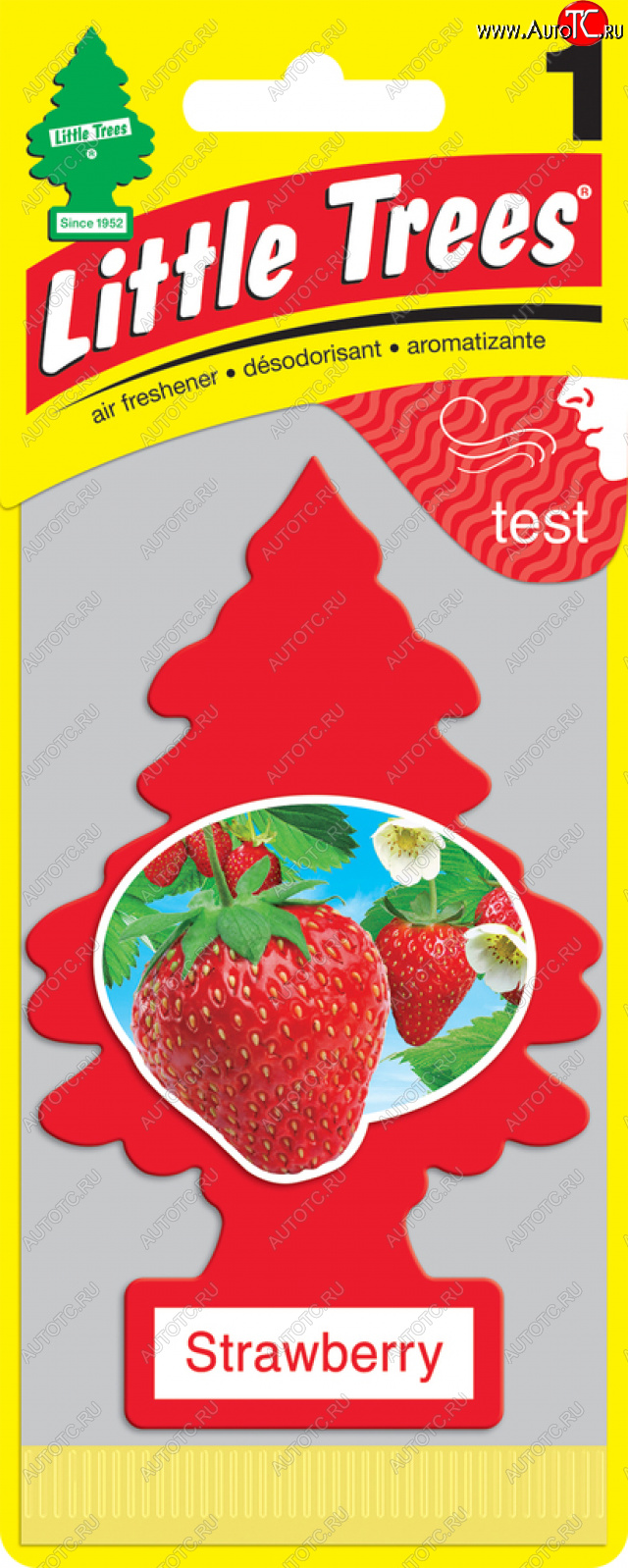 159 р. Ароматизатор подвесной пластина (клубника) Елочка CAR FRESHNER CAR FRESHNER u1p-10312-russ  с доставкой в г. Майкоп
