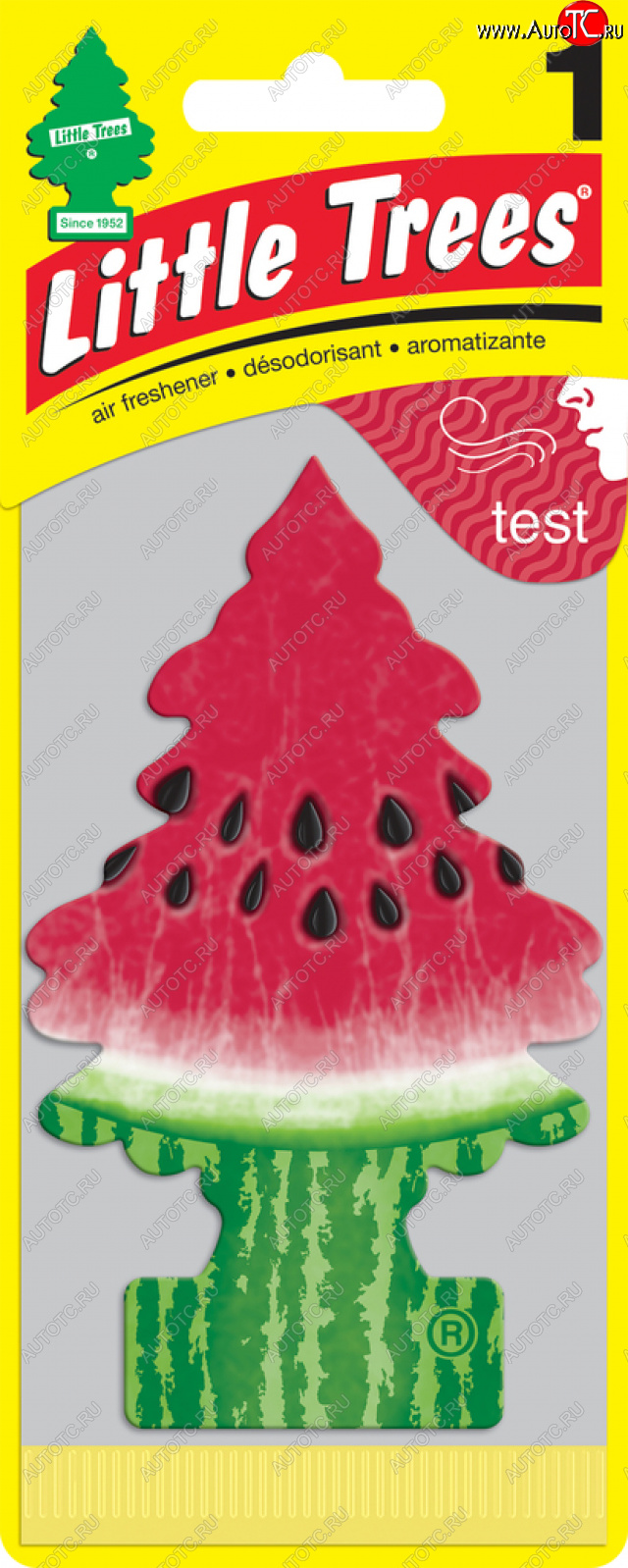 159 р. Ароматизатор подвесной пластина (арбуз) Елочка CAR FRESHNER CAR FRESHNER u1p-10320-russ  с доставкой в г. Майкоп