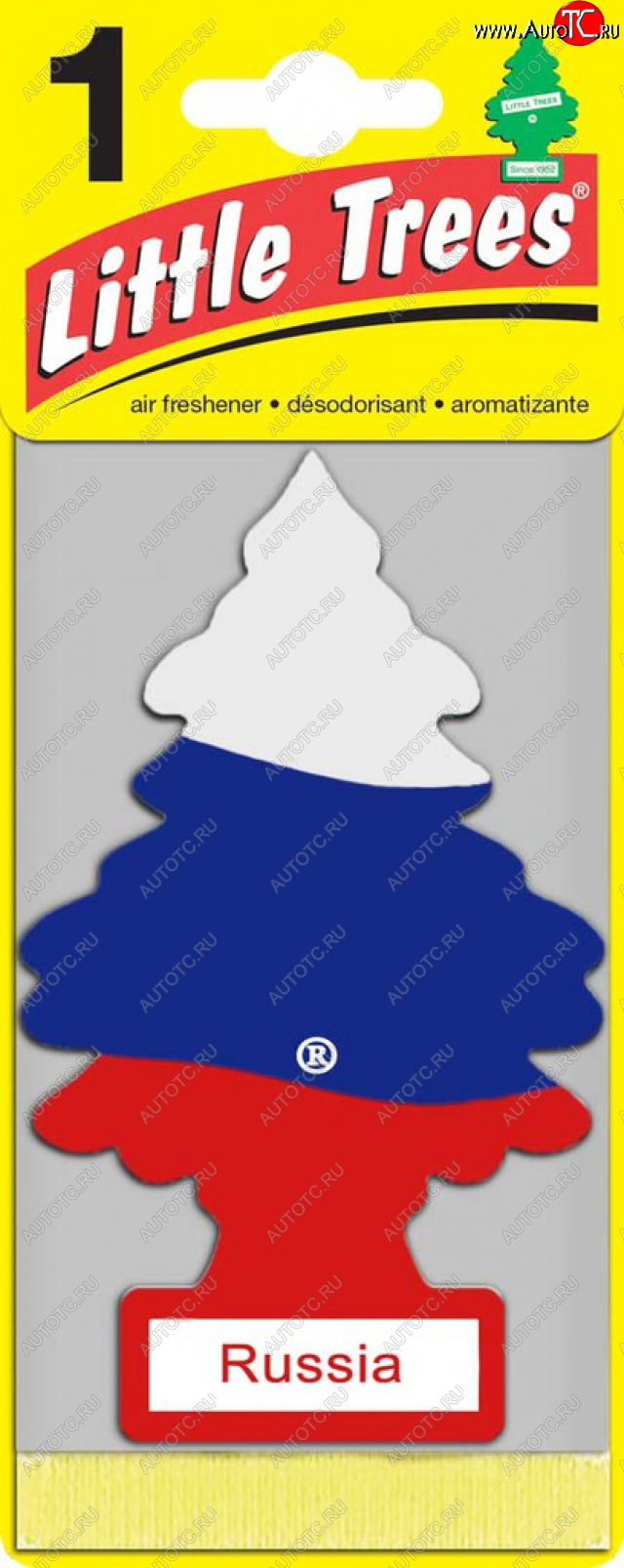 159 р. Ароматизатор подвесной пластина (ваниль) российский флаг Елочка CAR FRESHNER CAR FRESHNER u1p-19974-russ  с доставкой в г. Майкоп