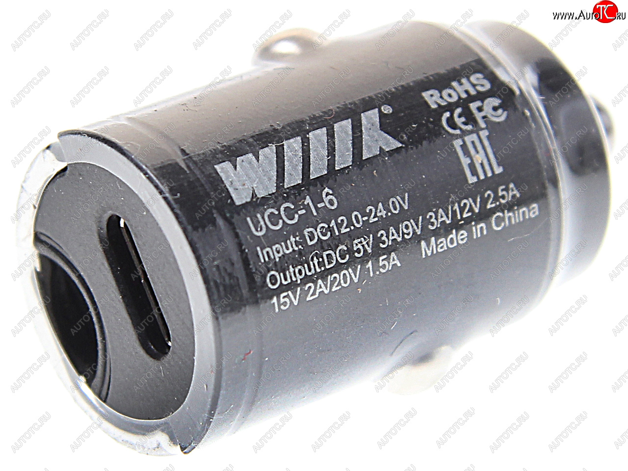 999 р. Устройство зарядное в прикуриватель 1USB Type C 12V Quick Charge WIIIX WIIIX ucc-1-6  с доставкой в г. Майкоп