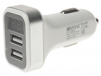 489 р. Устройство зарядное в прикуриватель 2USB 12V WIIIX WIIIX ucc-2-26-vm-w WIIIX ucc-2-26-vm-w  с доставкой в г. Майкоп. Увеличить фотографию 1