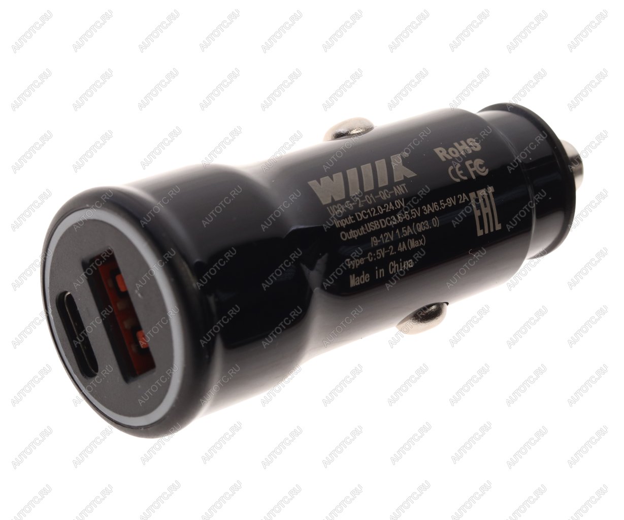 529 р. Устройство зарядное в прикуриватель 1USB + 1 Type C 12V WIIIX WIIIX ucc-5-2-01-qc-ant  с доставкой в г. Майкоп