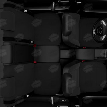 5 349 р. Авточехлы универсальные экокожа-жаккард черные комплект AVTOLIDER AVTOLIDER ujk31-0101  с доставкой в г. Майкоп. Увеличить фотографию 7
