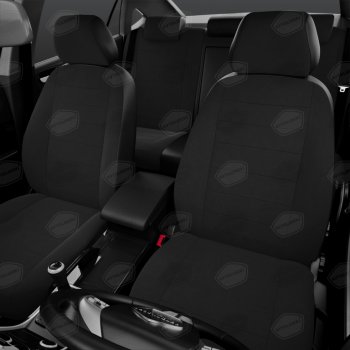 5 349 р. Авточехлы универсальные экокожа-жаккард черные комплект AVTOLIDER AVTOLIDER ujk31-0101  с доставкой в г. Майкоп. Увеличить фотографию 1
