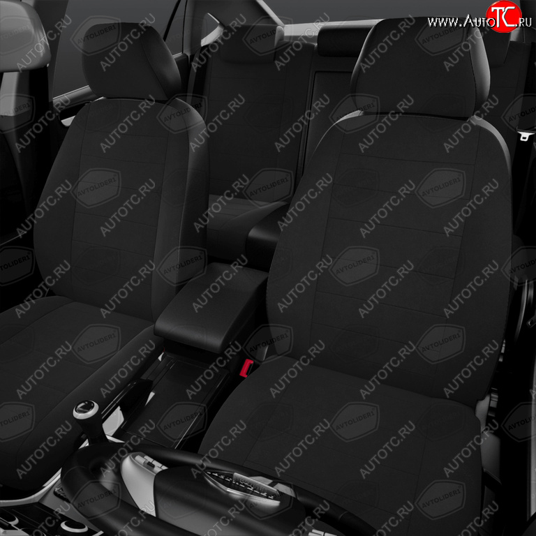 5 349 р. Авточехлы универсальные экокожа-жаккард черные комплект AVTOLIDER AVTOLIDER ujk31-0101  с доставкой в г. Майкоп