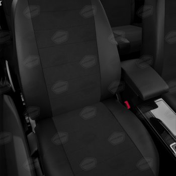 5 699 р. Авточехлы универсальные экокожа-жаккард черные комплект AVTOLIDER AVTOLIDER ukk31-0101  с доставкой в г. Майкоп. Увеличить фотографию 3