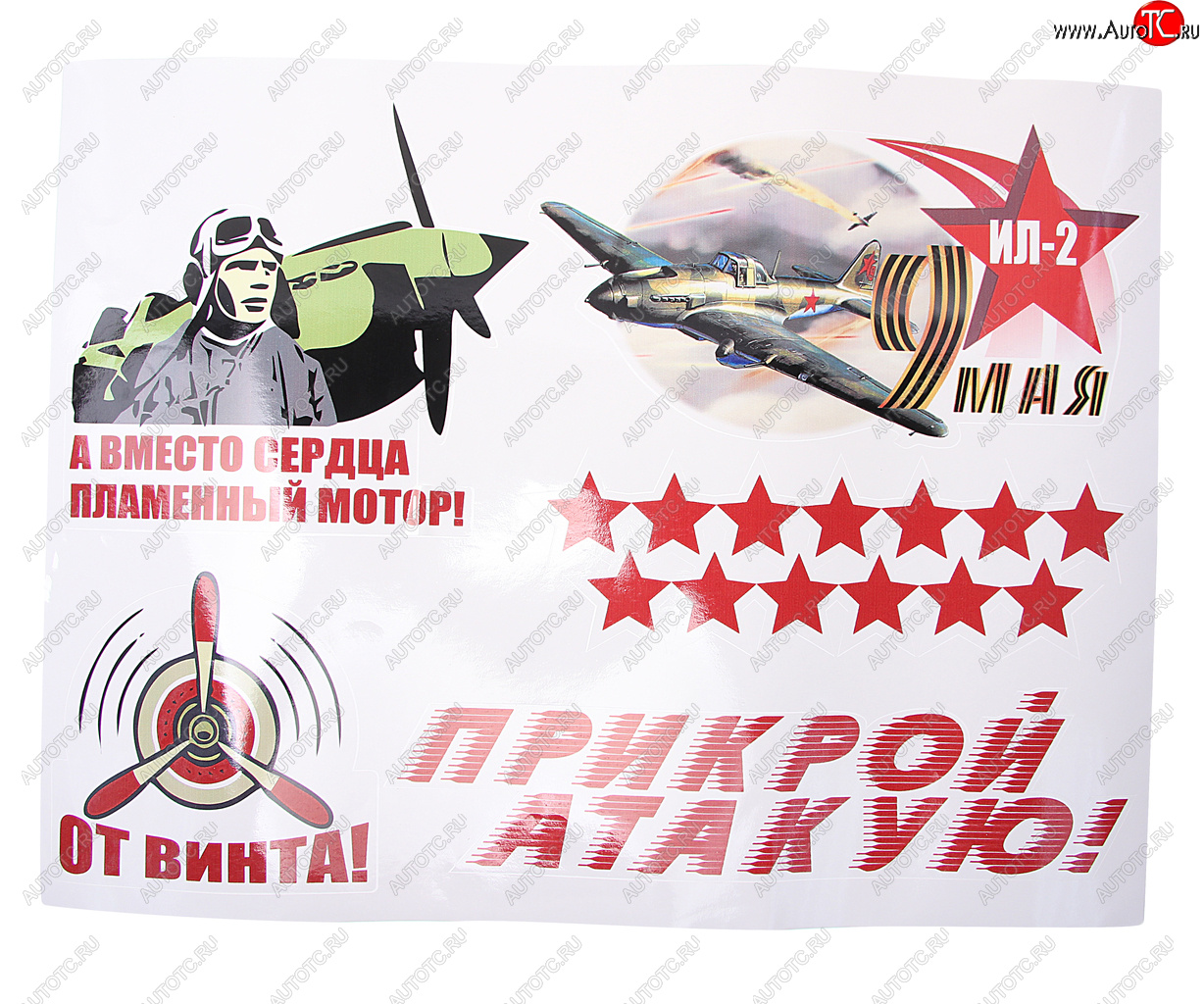 240 р. Наклейка виниловая светоотражающая миникомплект Комплект летчик 38х48см (5шт.) 1 лист MASHINOKOM MASHINOKOM vrc 960  с доставкой в г. Майкоп