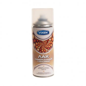 286 р. Лак бесцветный универсальный глянцевый аэрозоль 520мл VIXEN VIXEN vx-24000  с доставкой в г. Майкоп. Увеличить фотографию 1