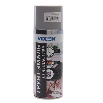 285 р. Грунт-эмаль для пластика серый матовый RAL 7040 аэрозоль 520мл VIXEN VIXEN vx-50102  с доставкой в г. Майкоп. Увеличить фотографию 1