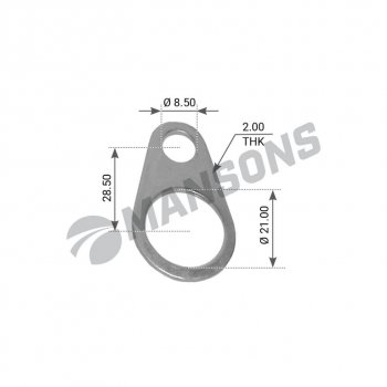 31 р. Фиксатор SAF ролика тормозной колодки (32х19х60)(петля) MANSONS MANSONS wa88  с доставкой в г. Майкоп. Увеличить фотографию 1