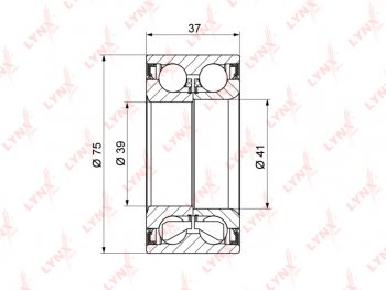 2 599 р. Подшипник ступицы VW Passat (00-) AUDI 80,90,100,A6 (97-) передней LYNX LYNX wb1056  с доставкой в г. Майкоп. Увеличить фотографию 1