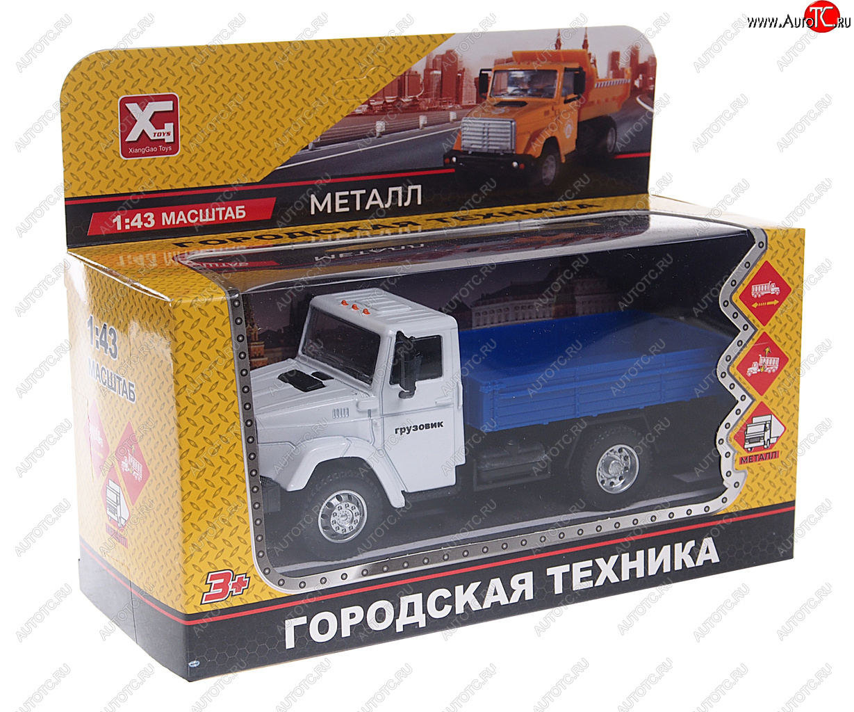 1 139 р. Модель автомобиля ЗИЛ-4331 (бортовой) металлическая NO NAME xg 877-a94b  с доставкой в г. Майкоп