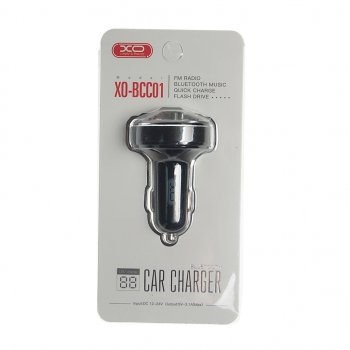 899 р. Устройство зарядное в прикуриватель с трансмиттером (bluetooth,hands free) черное XO XO xo-bcc01 black  с доставкой в г. Майкоп. Увеличить фотографию 3
