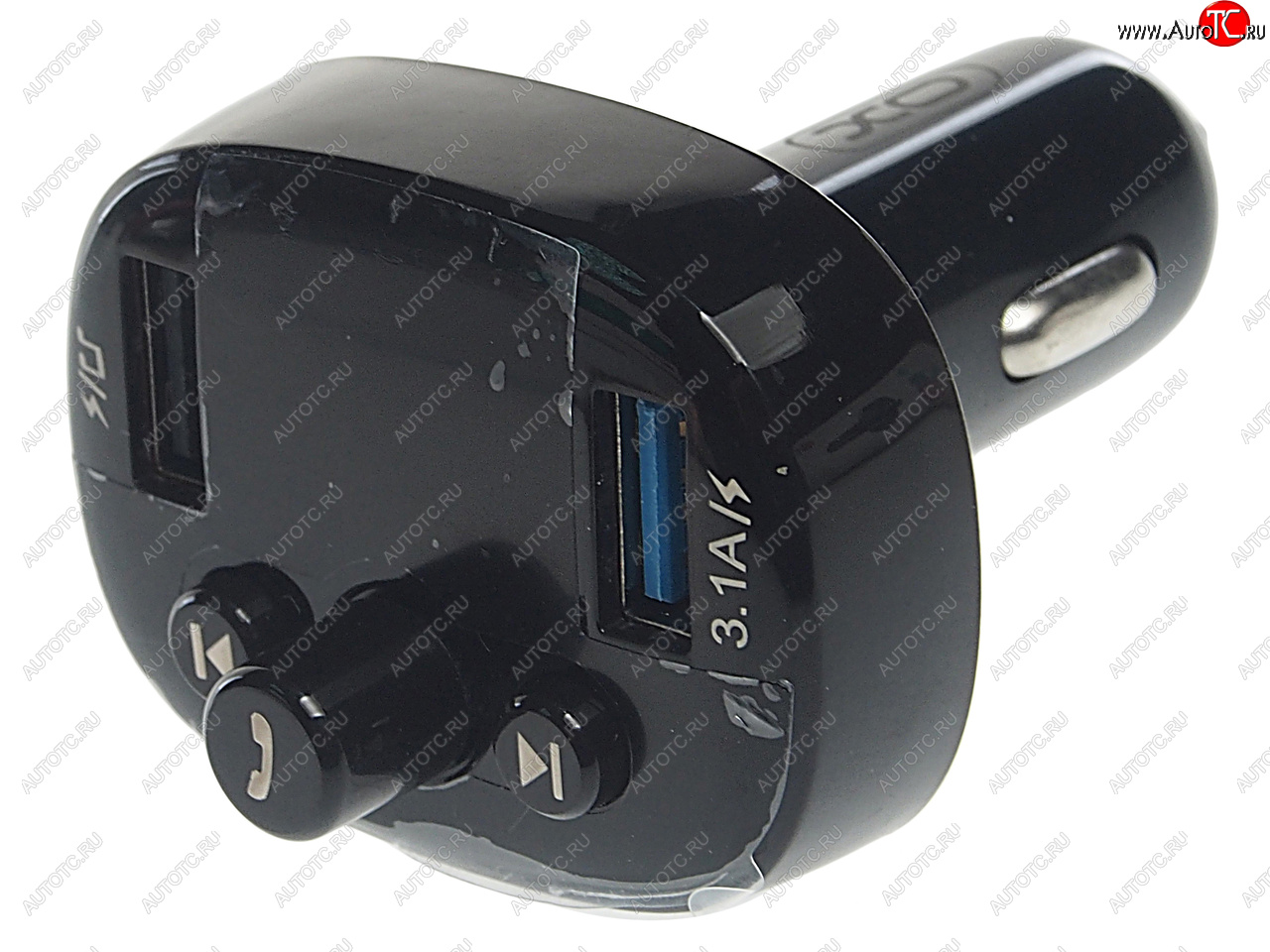 979 р. Устройство зарядное в прикуриватель с трансмиттером (bluetooth,hands free) черное XO XO xo-bcc02 black  с доставкой в г. Майкоп