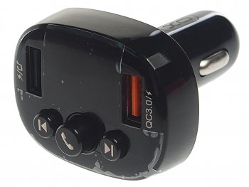 1 049 р. Устройство зарядное в прикуриватель с трансмиттером (bluetooth,hands free) черное XO XO xo-bcc03 black  с доставкой в г. Майкоп. Увеличить фотографию 1