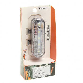 319 р. Фонарь велосипедный задний 2 в 1 с USB NO NAME yz910  с доставкой в г. Майкоп. Увеличить фотографию 1