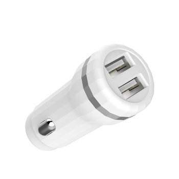 459 р. Устройство зарядное в прикуриватель 2USB 12V HOCO HOCO z27 white  с доставкой в г. Майкоп. Увеличить фотографию 2
