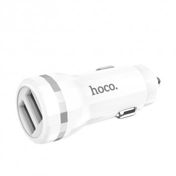 459 р. Устройство зарядное в прикуриватель 2USB 12V HOCO HOCO z27 white  с доставкой в г. Майкоп. Увеличить фотографию 1