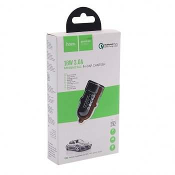 559 р. Устройство зарядное в прикуриватель 1USB 12V 3A HOCO HOCO z32 black HOCO z32 black  с доставкой в г. Майкоп. Увеличить фотографию 2