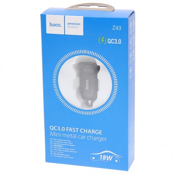 629 р. Устройство зарядное в прикуриватель 1USB 12V HOCO HOCO z43 black  с доставкой в г. Майкоп. Увеличить фотографию 1