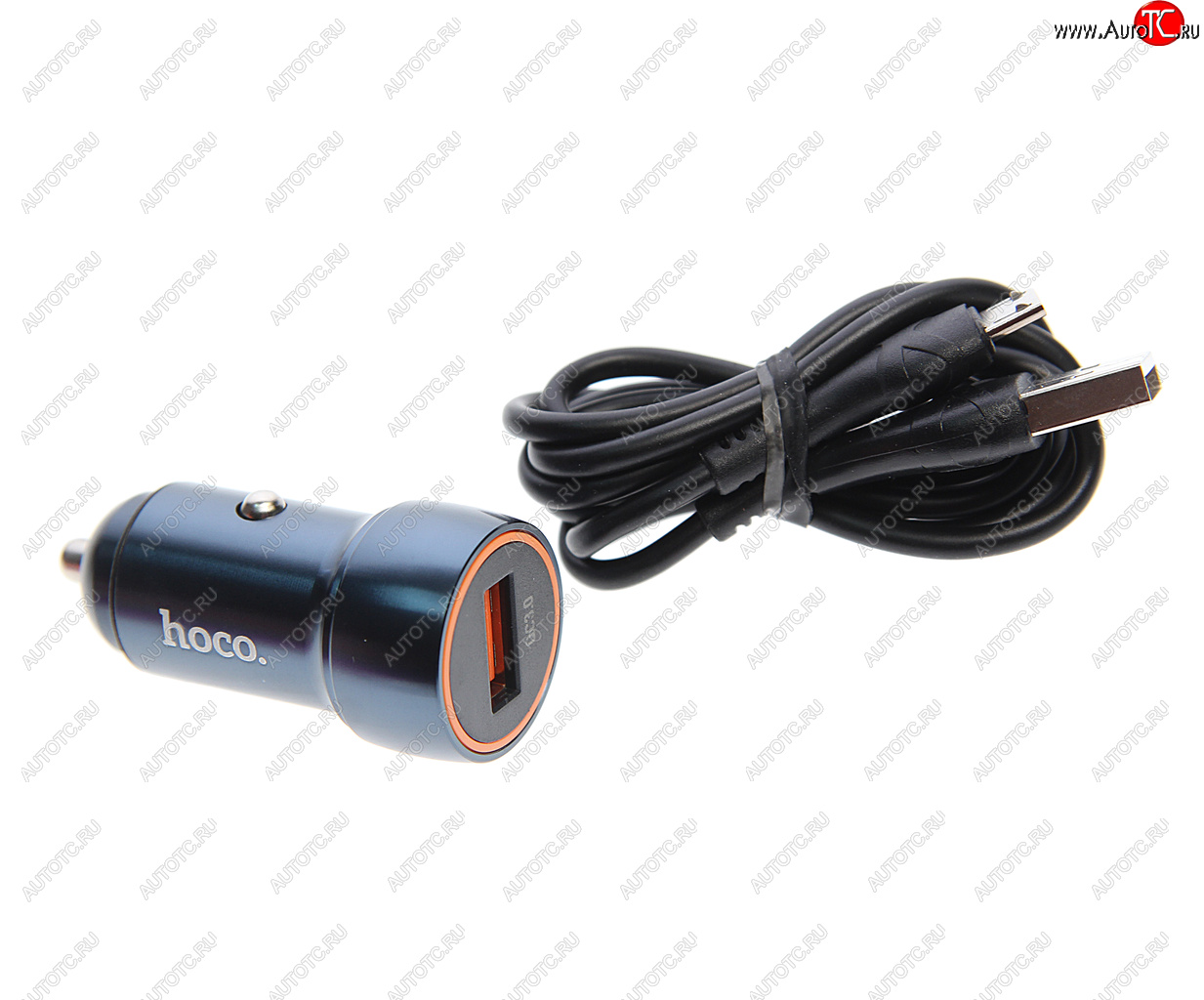 529 р. Устройство зарядное в прикуриватель 1USB 12V кабель micro USB HOCO HOCO z46 blue  с доставкой в г. Майкоп