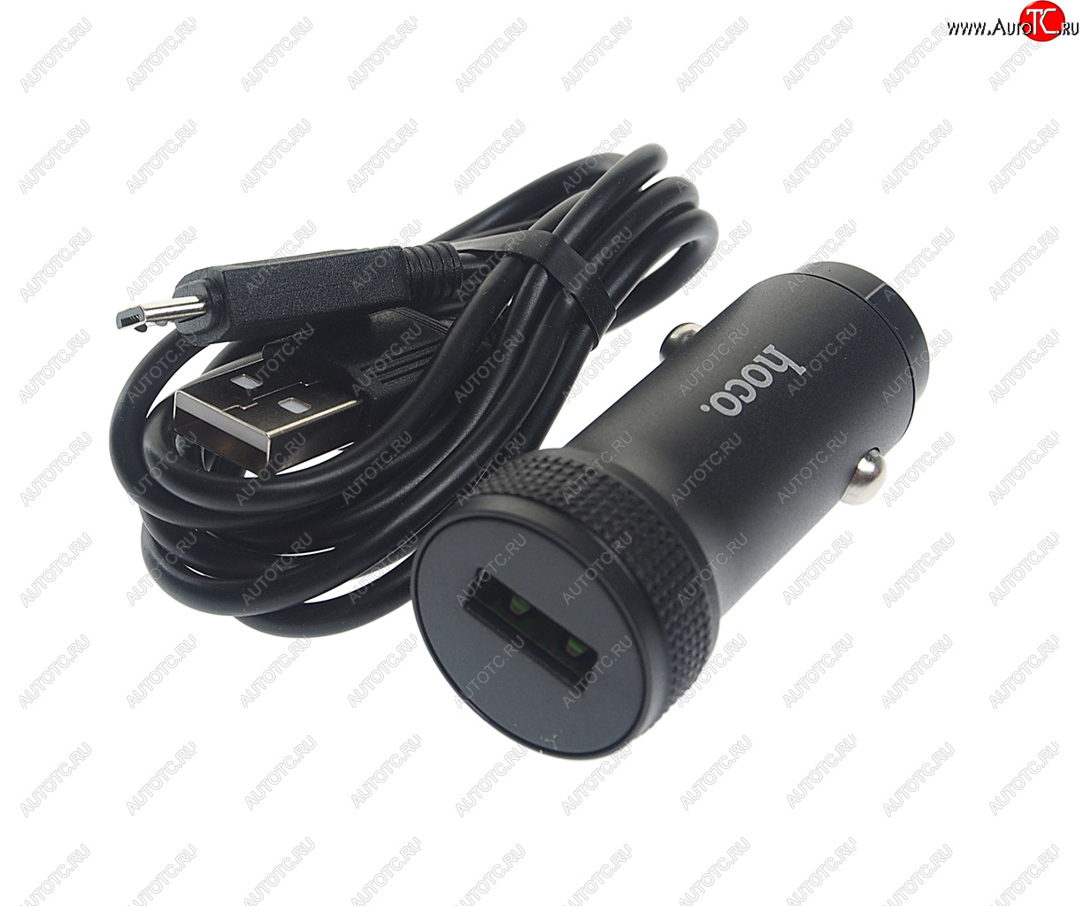 569 р. Устройство зарядное в прикуриватель 1USB 12V кабель micro USB HOCO HOCO z49a black  с доставкой в г. Майкоп