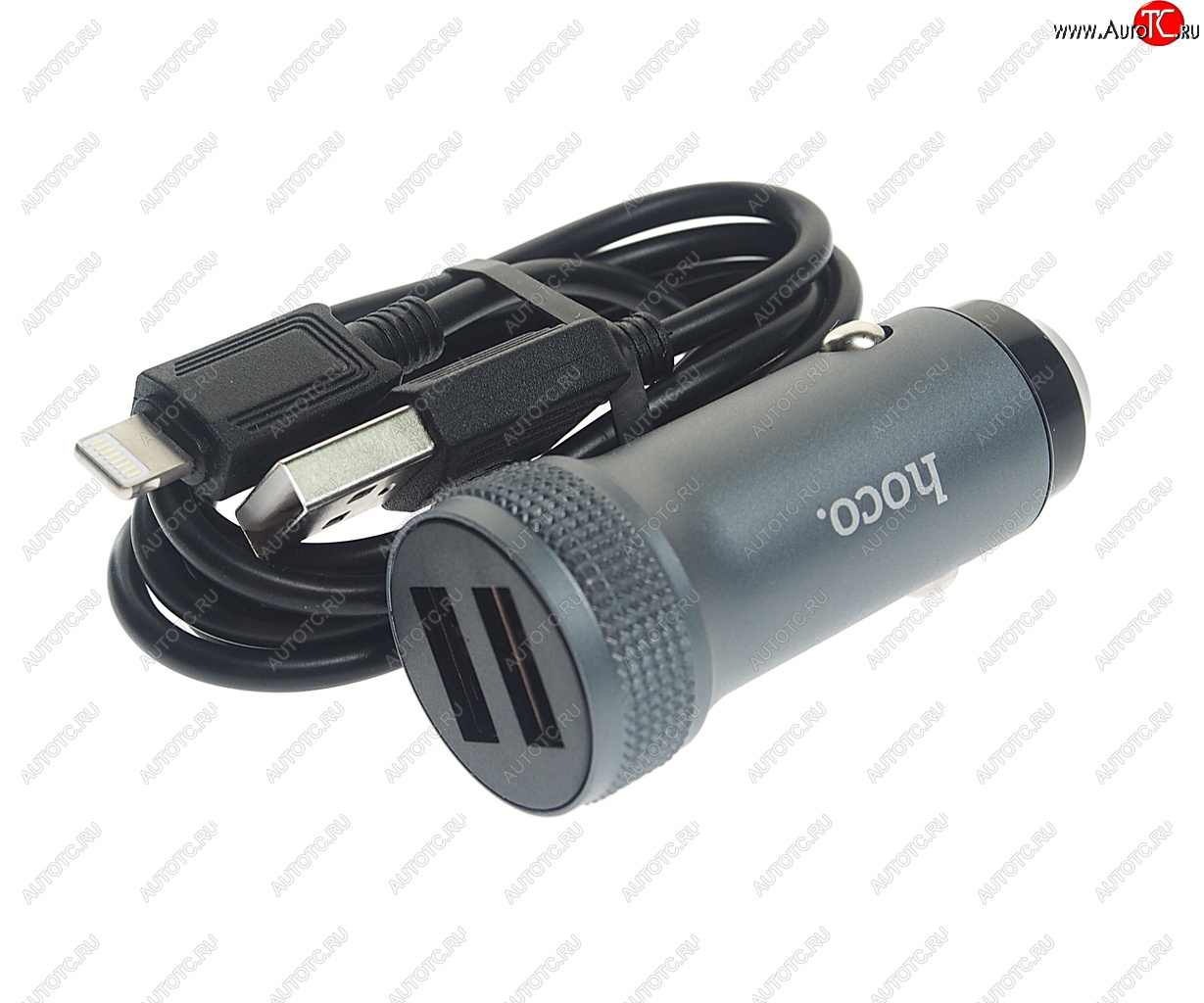 579 р. Устройство зарядное в прикуриватель 1USB 12V кабель iPhone (5-) HOCO HOCO z49 grey HOCO z49 grey  с доставкой в г. Майкоп