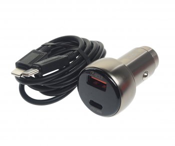 929 р. Устройство зарядное в прикуриватель 1USB 12V кабель USB Type C HOCO HOCO z50 grey  с доставкой в г. Майкоп. Увеличить фотографию 1