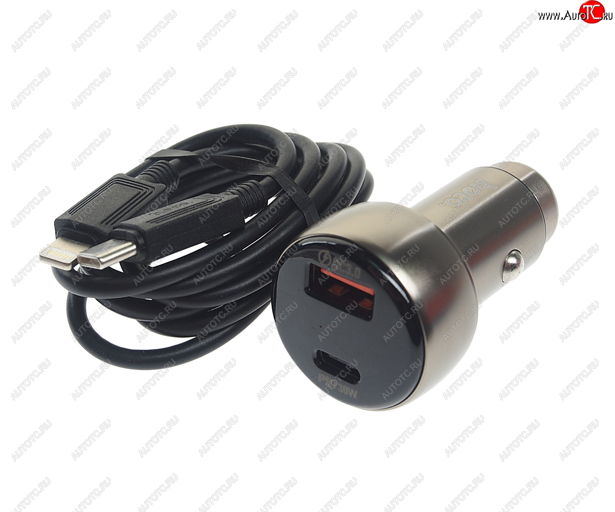 929 р. Устройство зарядное в прикуриватель 1USB 12V кабель USB Type C HOCO HOCO z50 grey  с доставкой в г. Майкоп