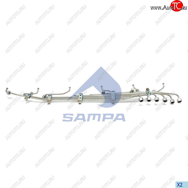 8 949 р. Трубка топливная MAN дв.D2866,D2876 ТНВД комплект (6шт.) SAMPA SAMPA 020.717  с доставкой в г. Майкоп