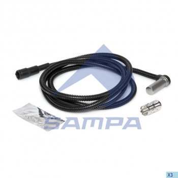1 299 р. Датчик АБС SCANIA P,G,R,T L=2675мм задний левый SAMPA SAMPA 096.324  с доставкой в г. Майкоп. Увеличить фотографию 1