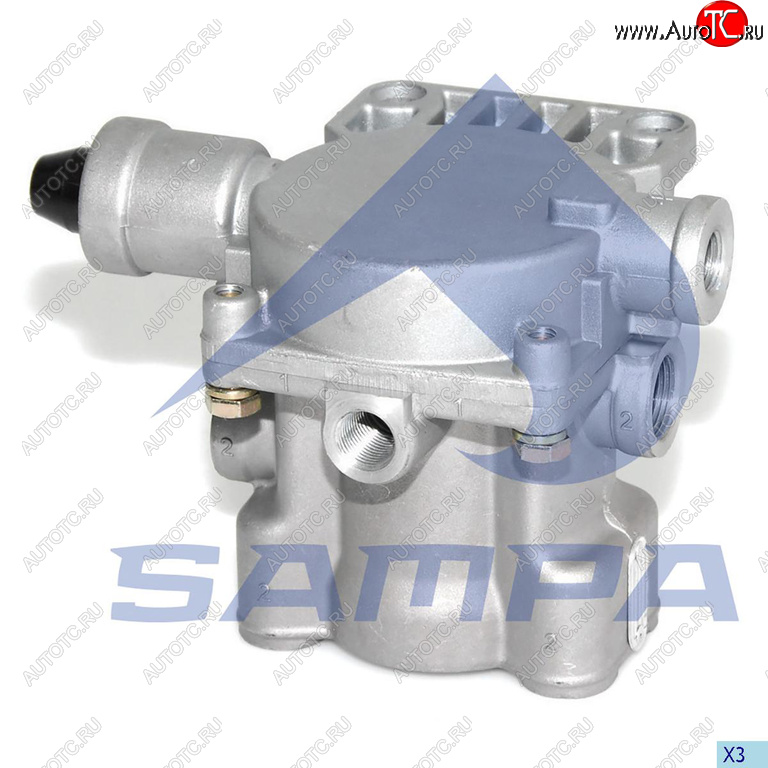 3 459 р. Кран DAF MAN SCHMITZ SAF тормозной прицепа (4 выхода М16мм) SAMPA SAMPA 094.135-01  с доставкой в г. Майкоп