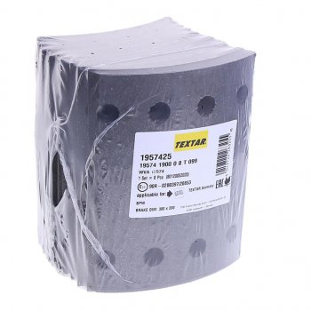 8 799 р. Накладка тормозной колодки BPW (300x200) 1-й рем. 80 отв. 8x15  93251 (8шт.) TEXTAR TEXTAR 1957425  с доставкой в г. Майкоп. Увеличить фотографию 1