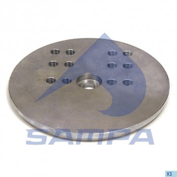3 699 р. Плита BPW стакана пневморессоры (250х20мм для 881MB,4881MB) SAMPA SAMPA 105.286  с доставкой в г. Майкоп. Увеличить фотографию 1