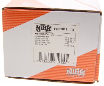4 899 р. Колодки тормозные передние (4шт.) NIBK Ford Kuga 2 рестайлинг (2016-2019)  с доставкой в г. Майкоп. Увеличить фотографию 4