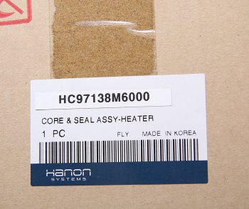 7 599 р. Радиатор отопителя KIA K3 (18-) HCC (HANON) HCC 97138-m6000  с доставкой в г. Майкоп. Увеличить фотографию 3