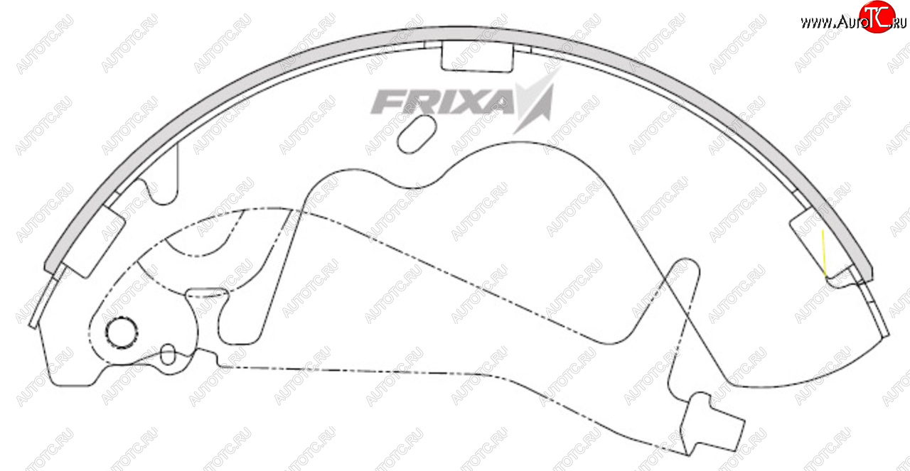 1 679 р. Колодки тормозные передние барабанные (4шт.) HANKOOK FRIXA Hyundai Starex/H1 A1 рестайлинг (2004-2007)  с доставкой в г. Майкоп
