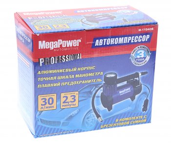 1 369 р. Компрессор автомобильный 30лмин. 7атм. 12А 12V в прикуриватель MEGAPOWER MEGAPOWER-AUTOMOTIVE m-11040b  с доставкой в г. Майкоп. Увеличить фотографию 5