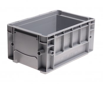 299 р. Ящик полимерный многооборотный 297х198х147.5мм серый IPLAST IPLAST ip-378861  с доставкой в г. Майкоп. Увеличить фотографию 1