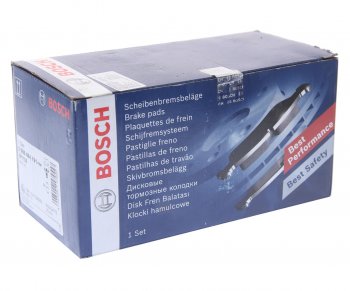 6 449 р. Колодки тормозные передние (4шт.) BOSCH BMW X5 E70 дорестайлинг (2006-2010)  с доставкой в г. Майкоп. Увеличить фотографию 3