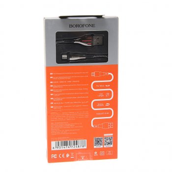 339 р. Кабель micro USB 1.2м т.серый BOROFONE BOROFONE bu23 grey BOROFONE bu23 grey  с доставкой в г. Майкоп. Увеличить фотографию 1