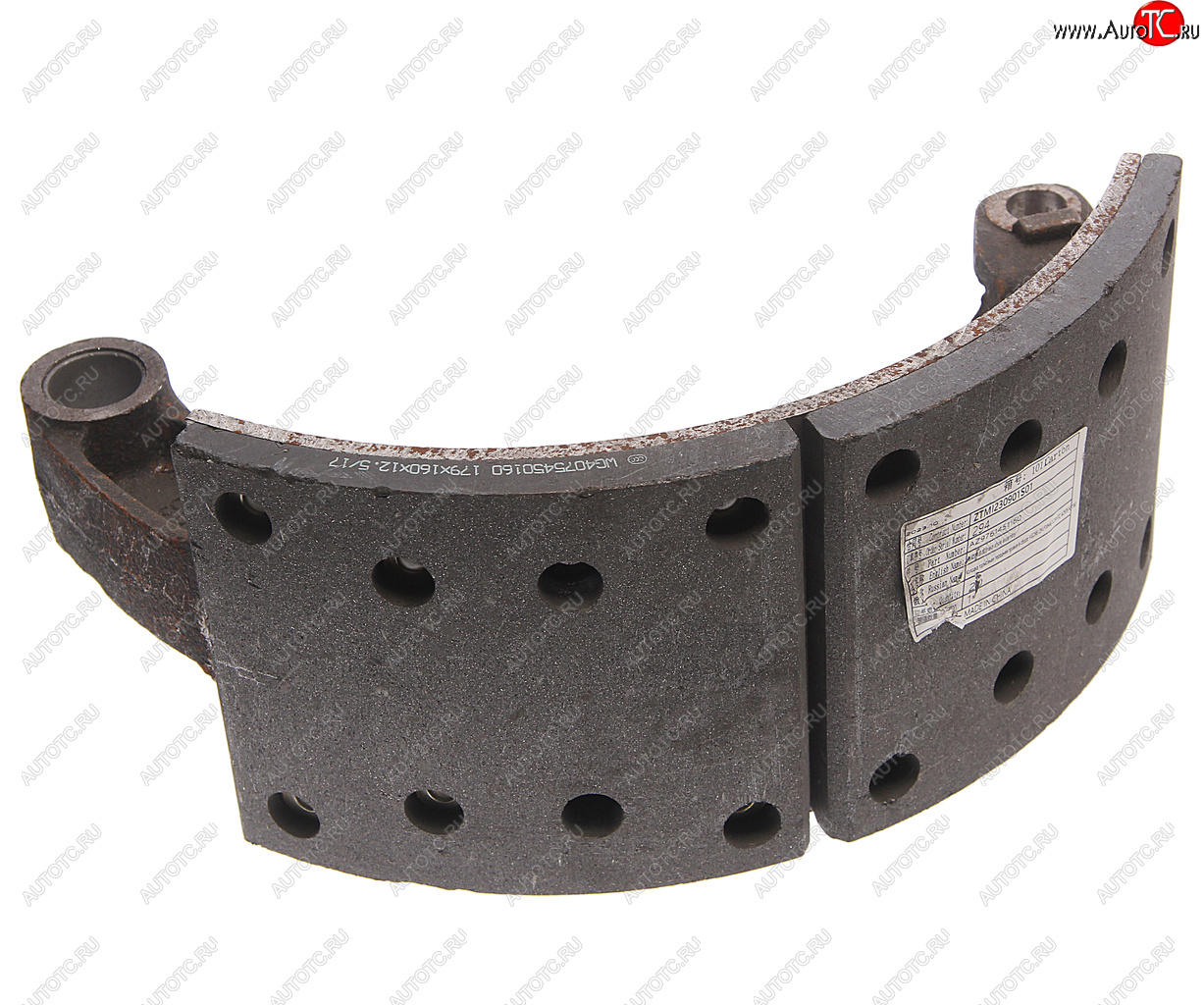 4 099 р. Колодка тормозная SITRAK HOWO передняя левая с накладками (мост VGD95) (1шт.) OE SITRAK az9761451160  с доставкой в г. Майкоп
