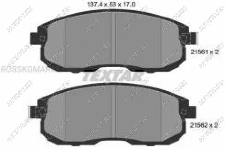 2 999 р. Колодки тормозные передние (4шт.) TEXTAR Nissan Tiida 1 хэтчбэк C11 дорестайлинг, Япония (2004-2007)  с доставкой в г. Майкоп
